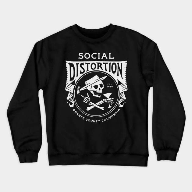 Social Distortion Crewneck Sweatshirt by CosmicAngerDesign